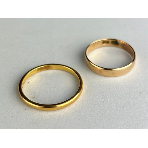 37 - TWO 14CT GOLD RINGS, 

Total weight: 5.9gms