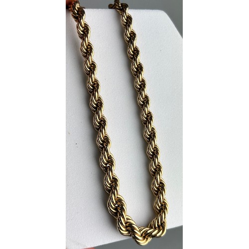 32 - A 14CT GOLD ROPE CHAIN NECKLACE,

Weight: 20.6gms