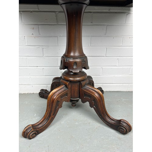 464 - A VICTORIAN MAHOGANY CARD TABLE,

90cm x 75cm x 67cm