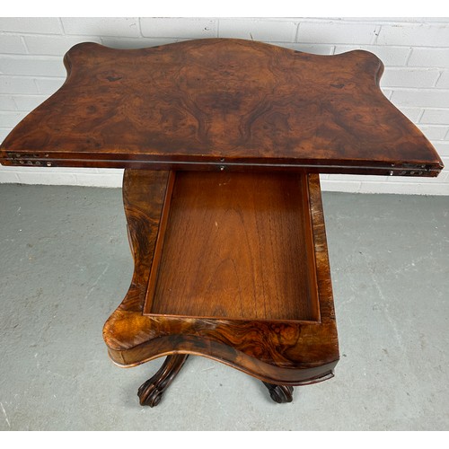 464 - A VICTORIAN MAHOGANY CARD TABLE,

90cm x 75cm x 67cm