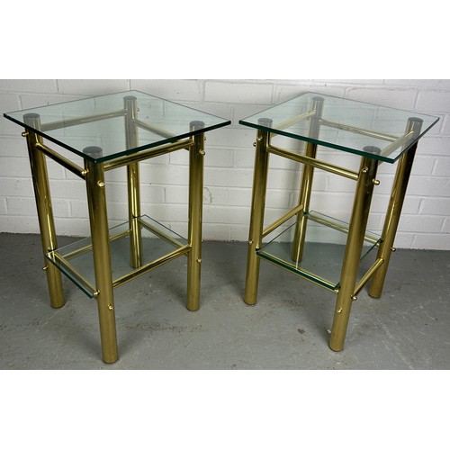 540 - A PAIR OF HOLLYWOOD REGENCY STYLE BEDSIDE TABLES, 38cm wX 38cm d X 58cm h (each)


Used condition, w... 