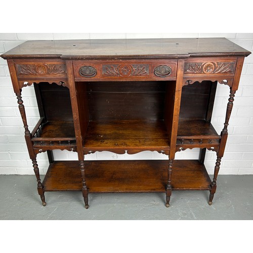 465 - A DRESSER BASE CABINET ARTS AND CRAFTS STYLE,

122cm x 103cm x 41cm