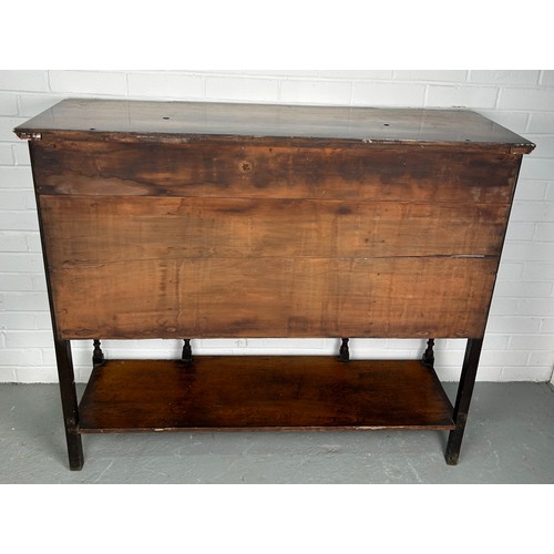 465 - A DRESSER BASE CABINET ARTS AND CRAFTS STYLE,

122cm x 103cm x 41cm