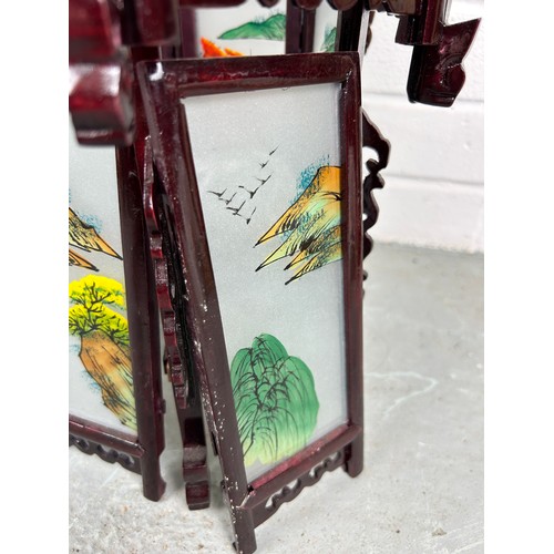 526 - A PAIR OF CHINESE LANTERNS, with hand painted individual glass panels, 36cm h x 40cm w (each) (2)


... 