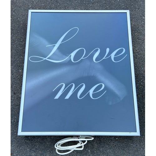 545 - AGENT PROVOCATEUR: A LIGHT BOX 'LOVE ME'
89cm h X 70cm w