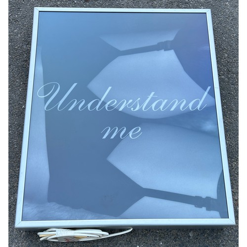 546 - AGENT PROVOCATEUR: A LIGHT BOX 'UNDERSTAND ME'

89cm h X 70cm w