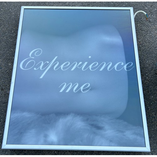 547 - AGENT PROVOCATEUR: A LIGHT BOX 'EXPERIENCE ME' 

89cm h X 70cm w