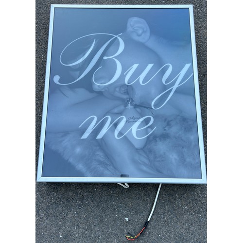 548 - AGENT PROVOCATEUR: A LIGHT BOX 'BUY ME' 

89cm h X 70cm w