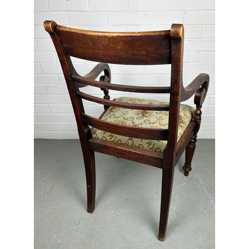 477 - A 19TH CENTURY OAK GEORGIAN ARMCHAIR, 56cm w X 50cm d X 90cm h


Used condition, with marks, dents a... 