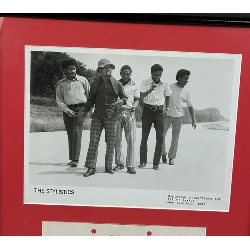 405 - A MUSIC CONTRACT FROM 'THE STYLISTICS' GROUP FOR 'MIDNIGHT SPECIAL', 

With photo and signed by the ... 