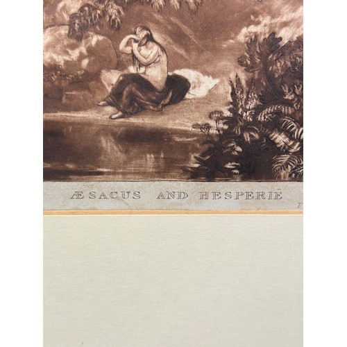 393 - JOSEPH WILLIAM MALLORD TURNER (1775-1851) 'AESACUS AND HESPERIE' VIDE OVID METAMORPHOSIS BOOK XI, LI... 