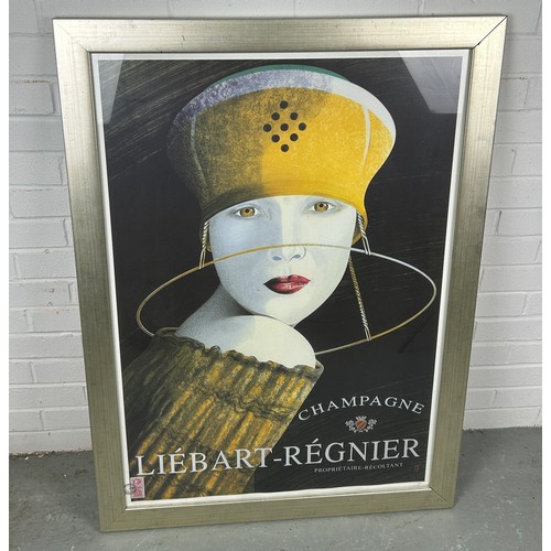 410 - PHIPPS SOMMER, 'CHAMPAGNE LIEBART REGNIER', poster, signed and stamped, framed and glazed, measuring... 