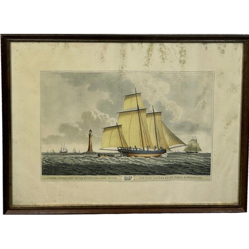 400 - EDWARD ORME: A COLOURED PRINT OF A BRITISH LUGGER,

'Published and sold 1806'