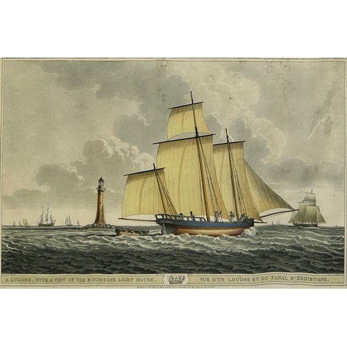 400 - EDWARD ORME: A COLOURED PRINT OF A BRITISH LUGGER,

'Published and sold 1806'