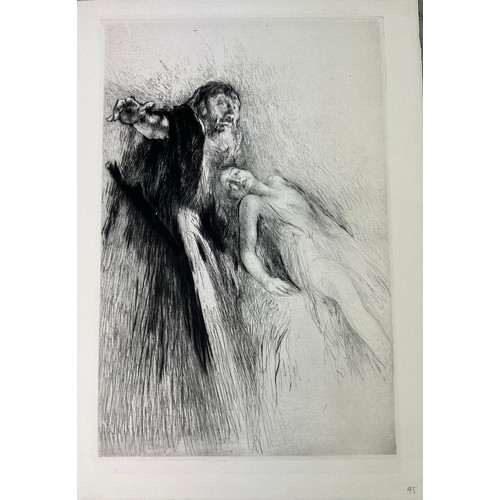 398 - HENRI LE RICHE (FRENCH B.1860) 'SACRIFICE D'ABRAHAM',

Etching on paper. Mounted in a frame and glaz... 