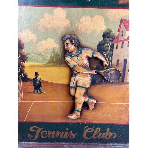 564 - WIMBLEDON INTEREST: A WIMBLEDON TENNIS PANEL

90cm x 60cm