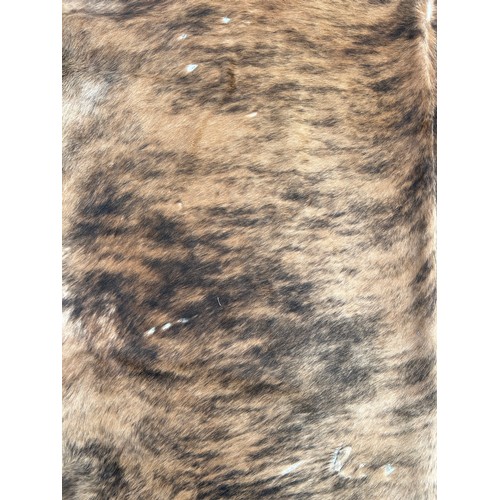 556 - A LARGE COW HIDE RUG,

190cm x 180cm