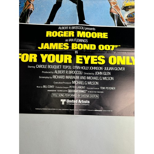 433 - JAMES BOND POSTERS FOR YOUR EYES ONLY, BROCHURE AND PREMIERE BOOKLET (3)