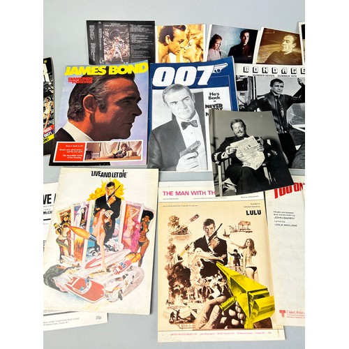 435 - A COLLECTION OF JAMES BOND FILM EPHEMERA, SHEET MUSIC AND MAGAZINES (Qty) 

Various films.