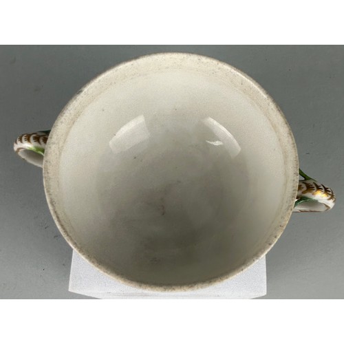 172 - A MEISSEN PORCELAIN TWIN HANDLED CHOCOLATE CUP MID TO LATE 18TH CENTURY, 

From the collection of Ba... 