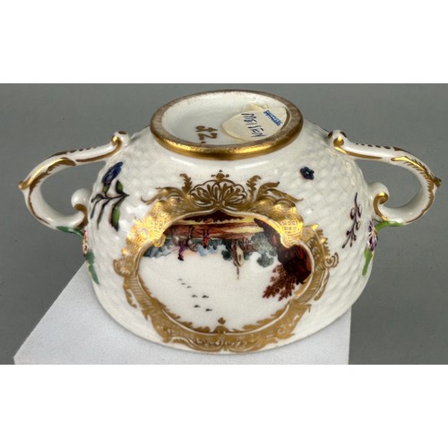 172 - A MEISSEN PORCELAIN TWIN HANDLED CHOCOLATE CUP MID TO LATE 18TH CENTURY, 

From the collection of Ba... 