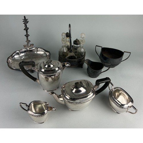 479 - A COLLECTION OF SILVER PLATED ITEMS, 

To include a Sheffield Plate tea set.