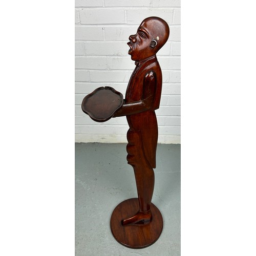 273 - A MAHOGANY DUMBWAITER IN THE FORM OF A GENTLEMAN,