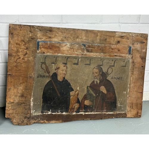 271 - TWO ITALIAN RENAISSANCE STYLE PAINTINGS ON WOOD PANELS, 

Largest 75cm x 53cm