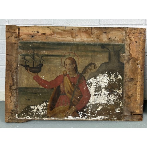 271 - TWO ITALIAN RENAISSANCE STYLE PAINTINGS ON WOOD PANELS, 

Largest 75cm x 53cm