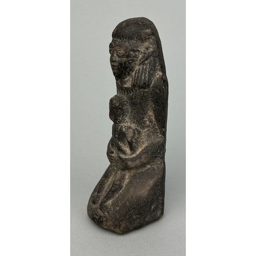 250 - AN EGYPTIAN STATUETTE OF ISIS AND HORUS, 

Possibly ancient. Broken in half (very clean break) and r... 