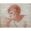 ATTRIBUTED TO GUERCINO, GIOVANNI FRANCESCO BARBIERI (1591-1666) OR THE CIRCLE OF: A RED CHALK STUDY ... 