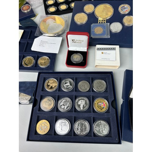 109 - A LARGE COLLECTION OF QEII SILVER PROOF AND GOLD PLATED PROOF COINS FOR JUBILEES AND OTHER MEMORIALS... 