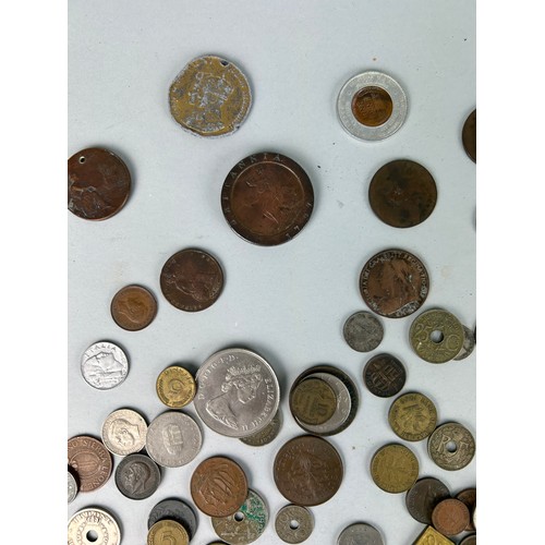 487 - A LARGE COLLECTION OF WORLD COINS, 

Some Victorian.