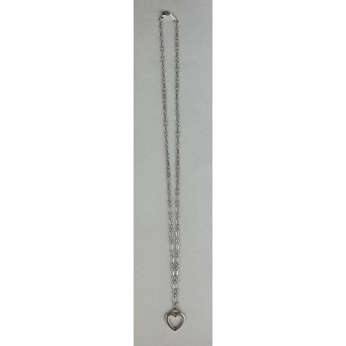 93 - A TIFFANY AND CO 18CT WHITE GOLD NECKLACE, 

Weight: 6.1gms