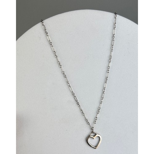 93 - A TIFFANY AND CO 18CT WHITE GOLD NECKLACE, 

Weight: 6.1gms