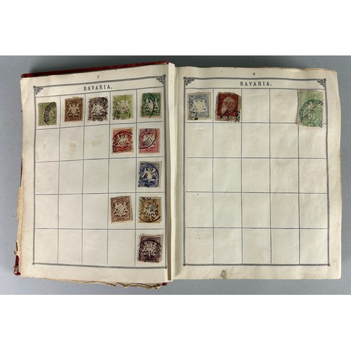 161 - AN ANTIQUE WORLD STAMP COLLECTION IN THE LINCOLN STAMP ALBUM, 

To include Australia swan, Heligolan... 