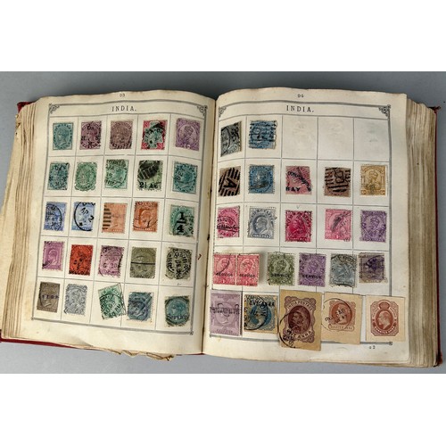 161 - AN ANTIQUE WORLD STAMP COLLECTION IN THE LINCOLN STAMP ALBUM, 

To include Australia swan, Heligolan... 