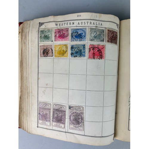 161 - AN ANTIQUE WORLD STAMP COLLECTION IN THE LINCOLN STAMP ALBUM, 

To include Australia swan, Heligolan... 