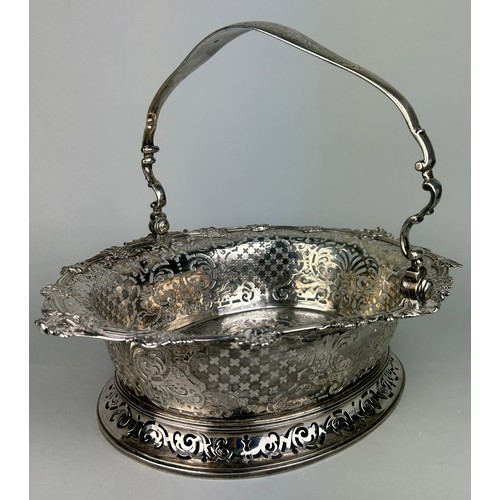 1 - A GEORGE II SILVER CAKE BASKET,

Marked for John Hugh Le Sage, London 1742. 

36cm x 30cm 

Weight: ... 