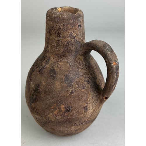 166 - A TERRACOTTA JUG POSSIBLY ANCIENT, 

12cm x 9cm