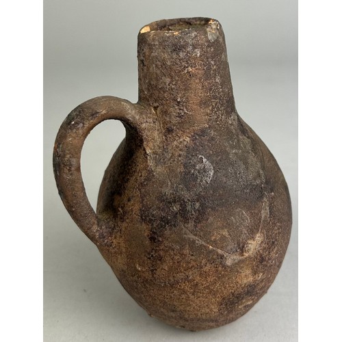 166 - A TERRACOTTA JUG POSSIBLY ANCIENT, 

12cm x 9cm