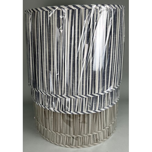 482 - TWO PAIRS OF INDIA JANE STRIPED LAMP SHADES