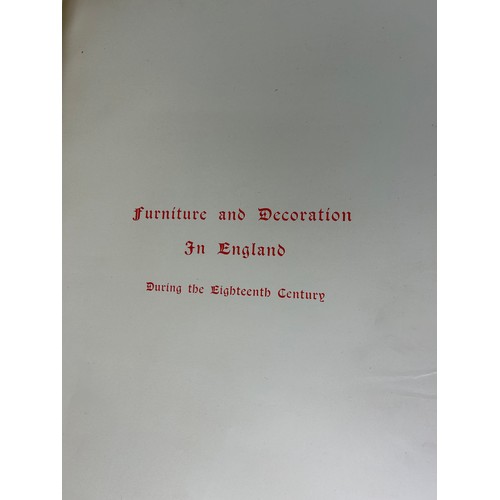 162 - J. ALDAM HEATON: FURNITURE AND DECORATION 18TH CENTURY (VOL I - IV) 

Four large volumes, with print... 