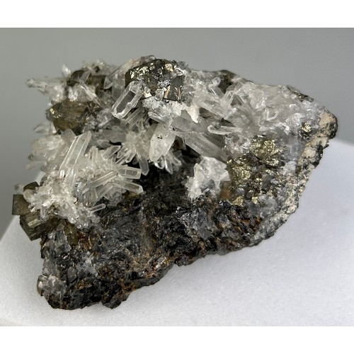 238 - AN UNUSUAL MINERAL OF PYRITE AND QUARTZ

7cm x 5cm x 5cm