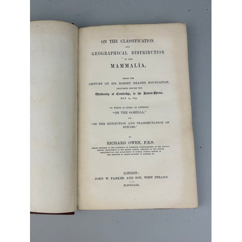 157 - RICHARD OWEN ON THE CLASSIFICATION AND GEOGRAPHICAL DISTRIBUTION OF THE MAMMALIA


Being the lecture... 