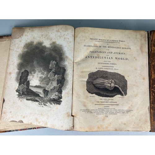 159 - JAMES PARKINSON (1755-1824) ORGANIC REMAINS OF A FORMER WORLD 1804-1811 THREE VOLUMES FIRST EDITIONS... 