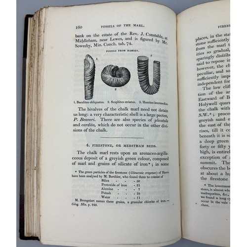 158 - GIDEON MANTELL (1790-1852) 'A GEOLOGY OF SOUTH EAST ENGLAND' 1833, 

Five lithographic plates. The f... 