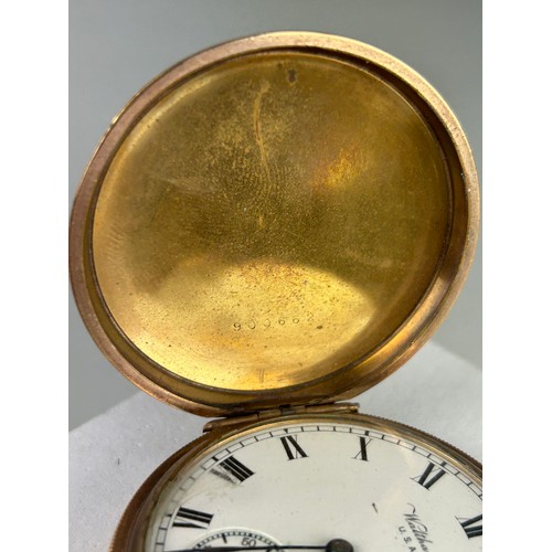 73A - A WALTHAM USA ROLLED GOLD POCKET WATCH, 

Weight 112gms