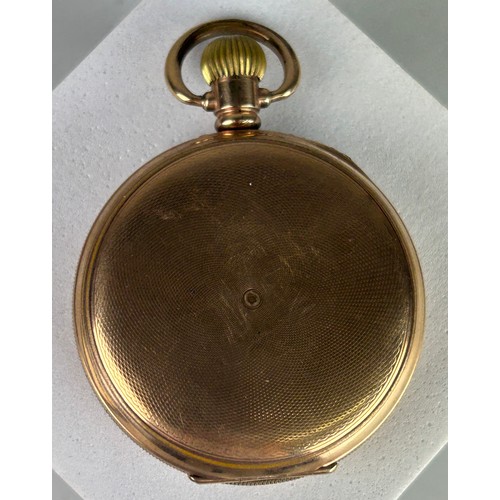 73A - A WALTHAM USA ROLLED GOLD POCKET WATCH, 

Weight 112gms