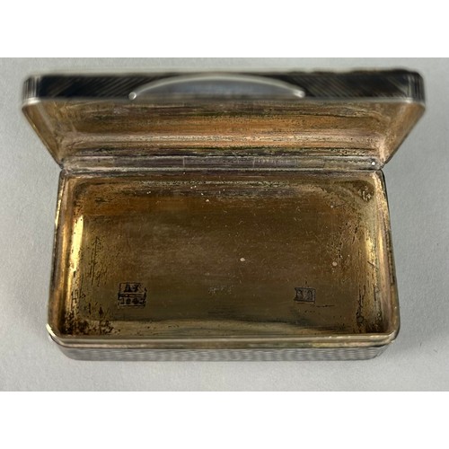 152 - A 19TH CENTURY SILVER NIELO SNUFF BOX, 

5cm x 3cm x 1.5cm